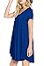MOLERANI Women's Short Sleeve Pocket Casual Loose T-Shirt Dress (2XL, Royal Blue)