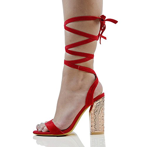 red diamante heels