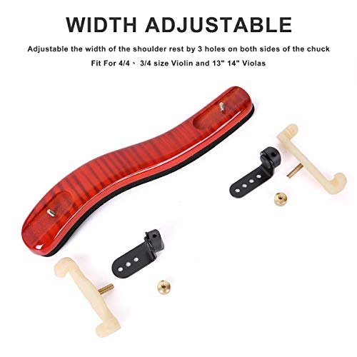 Violin Shoulder Rest Adjustable 4/4 3/4 Size Viola Shoulder Rest 13 14