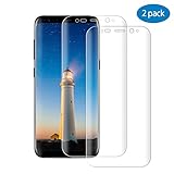 Samsung Galaxy S8 Screen Protector, [2 Pack] CNXUS Full Coverage Screen Protector for Galaxy S8, HD Ultra-clear, Anti-Fingerprint, Bubble-Free Film, Case Friendly