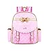 EURO SKY Children School Backpack Bags for Girls Students PU Leather Pink Large