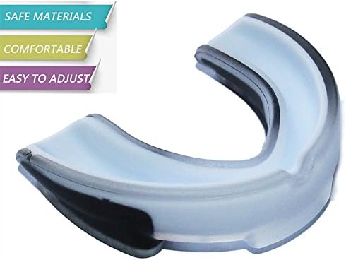 Mouth Guard Adults - Mouthguard Premium Sportswear for MMA Rugby Boxing Flag Football Lacrosse Basketball Ice Hockey Muay Thai Soccer Karate Vented Case Included (white1)