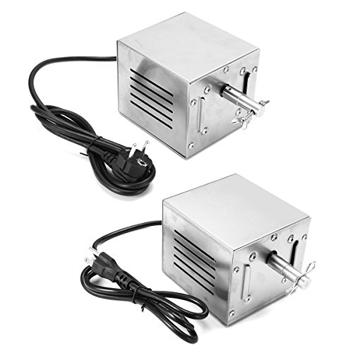 SENREAL BBQ Motor, 25W 110/220V Stainless Steel Electric Rotisserie Spit Roaster Picnic BBQ Motor 40/80kgs Capacity