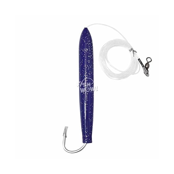 Fish-WOW-6-Fishing-Cedar-Plugs-Rigged-Tuna-Mahi-Trolling-Wood-Lure-Black-Purple