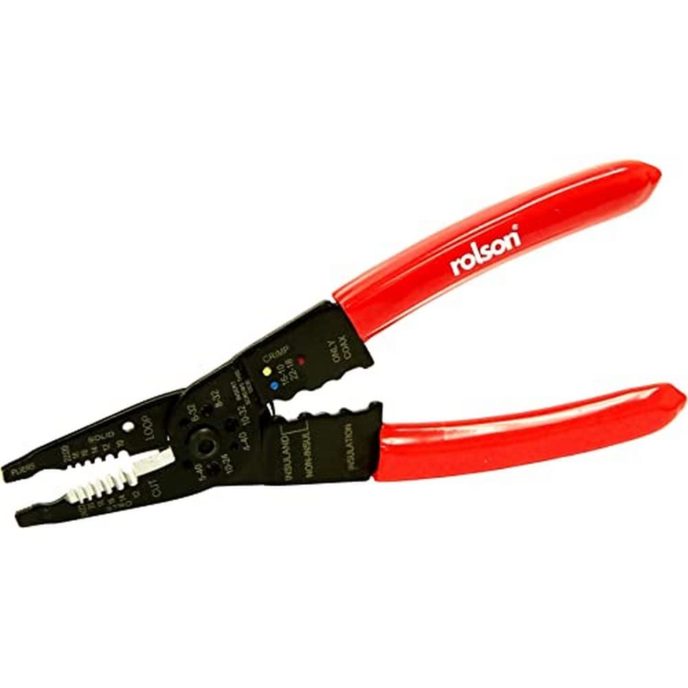 Rolson 20810 Wire Stripper and Terminal Assortment Set, Black