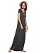 MakeMeChic Women's Short Sleeve Loose Casual Plain Long Maxi Dress