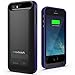 Maxboost Atomic S Apple MFI Certified 2400mAh Battery Pack with Built-in Kickstand Battery Case for iPhone5/5s - Matte Black/Purple