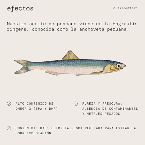 Omega 3 capsulas 2000mg | 200 Perlas | 600mg de Omega-3 puro + Vitamina E | Calidad Testada | Ácidos Grasos Omega 3 para Salud del Corazón, Cerebral y de la Presión Sanguínea | nutrabetter®