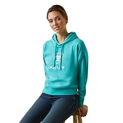 Ariat Female Just Hoodie Heather Pool Blue XX-Large