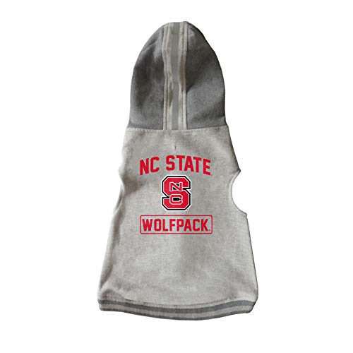 Littlearth NCAA North Carolina State Wolfpack Pet Hooded Crewneck, Team Color,…