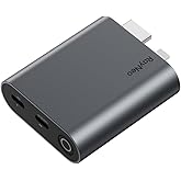 RayNeo HDMI Adapter for iPhone 14 & Earlier with Lightning/HDMI Devices, Built-in Battery & Charge and Play, Supports 1080P@120Hz, 4K@30Hz Video, Compatible with Air 3s Pro/Air 3s/Air 2s AR Glasses