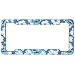 Lilo & Stitch Blue Hawaiian White Hibiscus Flowers Disney Auto Car Truck SUV Vehicle Universal-fit License Plate Frame - Plastic - SINGLE