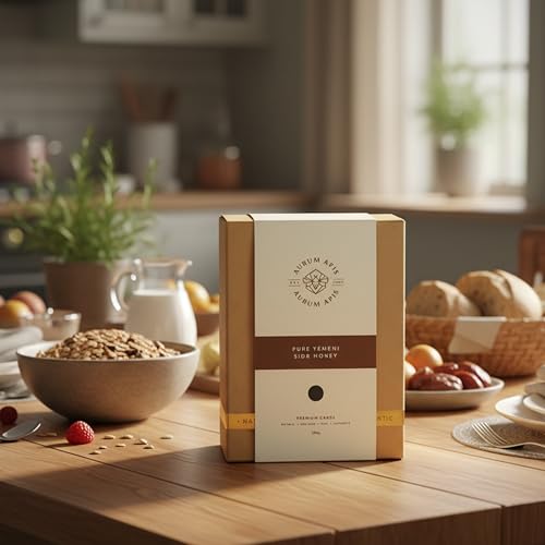 Aurum Apis Natural Unadulterated Yemeni Sidr Honey | 100% Raw Honey | Pure Kyrgyz Sidr Honey | Unpasteurized | Unfiltered | Zero Sugar | Daily Wellness | Healthy Food - 330 gram Jar