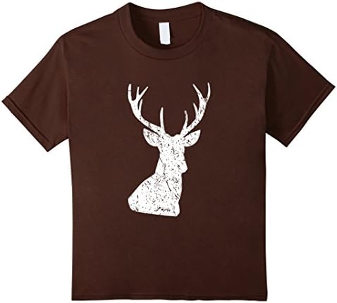 Kids Deer Head Shirt Distressed Look 8 Brown