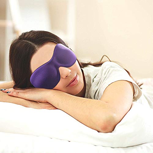 Unimi Sleep Mask for Woman and Man, Upgraded Contoured 3D Eye Mask Eye Cover, Comfortable Sleeping Mask No Pressure On Your Eyeballs, Create Total Darkness
