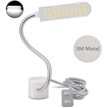 harmiey Sewing Machine Light (40LED) 8W Gooseneck Work Light with Magnetic Mounting Base White Soft Light for Lathes Drill Presses Workbenches