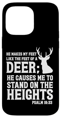 Psalm 18:33 Tee Bible Verse Christian Case for iPhone 14 Pro Max