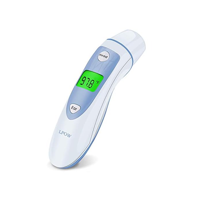 Thermometer for Adults, Digital Medical Forehead and Ear Thermometer for Fever, LPOW Instant Accurate Reading Infrared…
