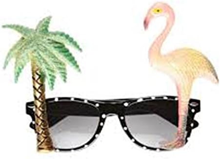 Sofias Closet Novelty Sunglasses Tropical Palm Tree Flamingo Parrot Wayfarer Look Hawaiian