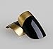 False Nails Bling Art French Fake Dipped in Gold Squoval 24 Acrylic Medium Tips