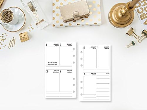 2018 Complete Vertical Calendar Bundle by CityGirl Planners | Personal size- 3.74" x 6.73" | Month on 2 page with Week on 2 page | (binder not included, refills only)