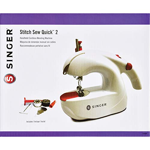 SINGER 01664 Stitch Sew Quick 2 Hand Held Mending Machine,White
