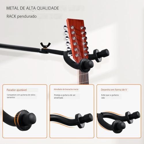 VEDO oferece uma variedade de suportes de parede para guitarra, suportes de borracha ajustáveis ​​para guitarra, clipes de montagem, suportes robustos de alumínio para acústica e elétrica baixo