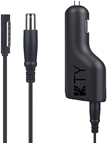 KTY Co. Ltd NEW 48W 12V 3.6A Surface Car Charger Power Supply Adapter for Microsoft Surface Pro 1 Pro 2 &amp; RT with 2.0 USB Port for Mobile Device,iPhone 7 7 Plus,6 6s,6s Plus,SE 5s
