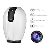 HD 1080P 360 Home Wireless Camera WiFi Surveillance IP ecurity mini Security Camera Home System Monitor for Baby Elder Pet, Pan/Tilt/Zoom Two-Way Audio, Night Vision Motion Detection-Cloud Service