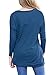 MOLERANI Women's Casual Long Sleeve Round Neck Loose Tunic T Shirt Blouse Tops,Blue,XL