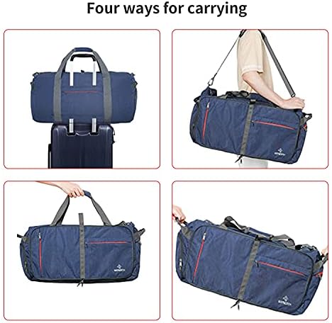 Waynorth 65L Foldable Travel Duffel Bag Weekender Bag with Shoes Compartment for Men Women Water-proof & Tear Resistant Duffel Bag Travel Bag Sports Gym Bag 5 Waynorth 65L Foldable Travel Duffel Bag Weekender Bag with Shoes Compartment for Men Women Water-proof & Tear Resistant Duffel Bag Travel Bag Sports Gym Bag