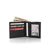 ALLETT Leather Square ID Wallet, RFID Blocking, Made in USA