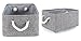TheWarmHome Large Storage Bins Basket, 2 Pack Grey Fabric Storage Cubes for Changing Table Nursery Livingroom Kidsroom Playroom Toy, Collapsible Storage Baskets for organizing Shelves Closet