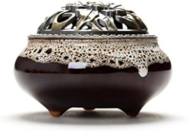 Celawork Incense holder Ceramice Celadon Incense Burner Ceramic Incense Buddha Incense Burner Incense Censer (Ivory gray)