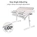 Laptop Bed Tray Table, Nearpow Adjustable Laptop Bed Stand, Portable Standing Table with Foldable Legs, Foldable Lap Tablet Table for Sofa Couch Floor - Medium Size
