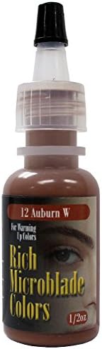 Rich Microblade Cosmetic Permanent Brow Makeup Auburn W 1/2oz 0.5oz Tattoo Ink Color Skin Pigment Bottle
