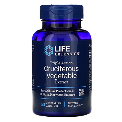 Life Extension Triple Action Cruciferous Vegetable Extract, 60 Vegetarian Capsules