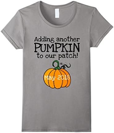 Womens Adding Another Pumpkin to Our Patch May 2018 T-shirt Medium Slate
