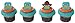 Phineas and Ferb Agent P Faces Cupcake Rings - 24 ct