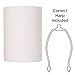 White Cotton Drum Cylinder Shade 8x8x11 (Spider)
