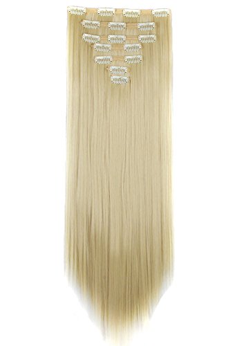 3-5 Days Delivery 7Pcs 16 Clips 23-24 Inch Thick Curly Straight Full Head Clip in on Double Weft Hair Extensions 20 Colors