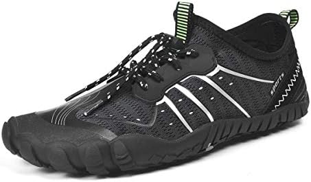 Mens Womens Water Shoes, Quick-Dry Lightweight Barefoot Wide Feet Toe Solid Drainage Sole Aqua Sock for Kayaking, Boating, Hiking, Surfing, Swiming, Diving, Beach Walking, Yoga