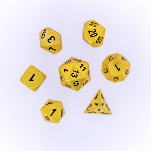Die Hard Metal Dice RPG Set + Metal Case - Brilliant Gold