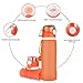 UPmall Water Bottle Silicone Leak Proof Collapsible Sports Water Bottle 26floz BPA Free Drinking Water Kettle for Outdoor Hiking Camping Running Traveling ( Orange )