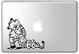 Hobbes Hugging Calvin Calvin and Hobbes - Apple Macbook Laptop Vinyl Sticker Decal