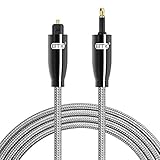 Optical Audio Cable, EKABLE Toslink Optical to Mini Toslink Optical Cable with Braided Jacket for Home Theater, Sound Bar, TV, PS4, Xbox, Playstation - 6 Feet/ 1.8 M
