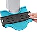 Contour Gauge Duplicator,BAGTeck Woodworking High Accuracy Contour Shape Tracing Template Measuring Tool - Profile Jig Guide -Pipe Tile Frame Gauge -Layout Copy Tool(Blue)