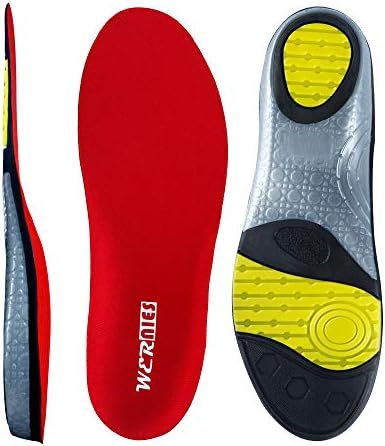 WERNIES Sports Insoles Cushioned Insoles For Men Shock-Absorbing Shoe Sole Insoles For Women, Orthotics For Flat Shoe Insert Plantar Fasciitis Insoles For Women,Foot Insoles Women Relief Foot Pain