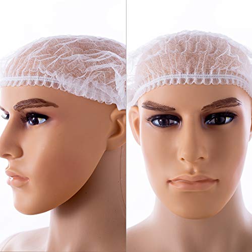 Disposable Bouffant Caps Hair Net Cap 120 Pcs 21inches Elastic Mob Caps for Food Service, Medical Use, Sleeping Head Cover, Factory Warehouse Worker, Beauty