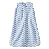 Halo SleepSack Micro-Fleece Wearable Blanket, Blue Zig Zag, Small